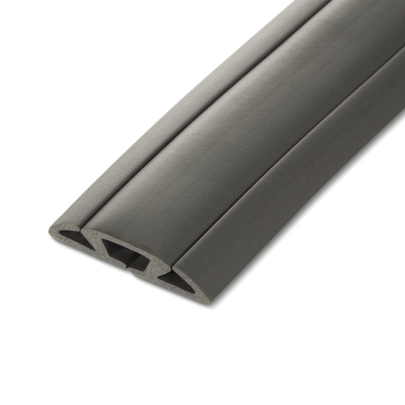 Cache-câbles de plancher, 5 pieds, Gris