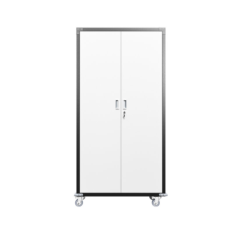 Armoire en métal 71 po avec portes verrouillables et 4 tablettes réglables
