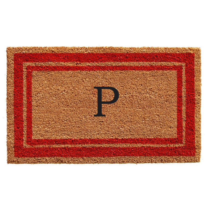 Tapis d'entrée antidérapant Stortz, Rouge / Brun, P, Rectangle 1 pi 6 po x 2 pi 6 po