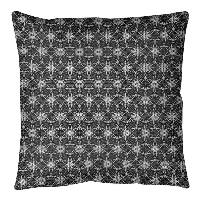 Coussin de sol Katelyn Elizabeth, H 28 po x l 28 po, Noir