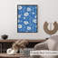 Motif floral bleu à motif floral-374848375