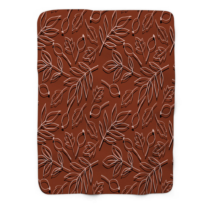 Autumn Designs - Couverture sherpa de qualité supérieure 1 pièce, L 80 po x l 60 po