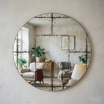 Round Wall-Mounted Mirror