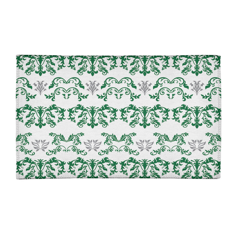 Damask Indoor Rug, Rectangle 3' x 5'