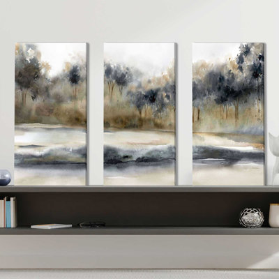«Silent River» par Carol Robinson - peinture sur toile tendue 3 pièces