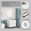 Ensemble de meuble-lavabo 24 po avec lavabo, armoire avec 2 grands tiroirs, système de fermeture en douceur, 2 grands tiroirs, conception sans poignée, assemblage facile, blanc brillant