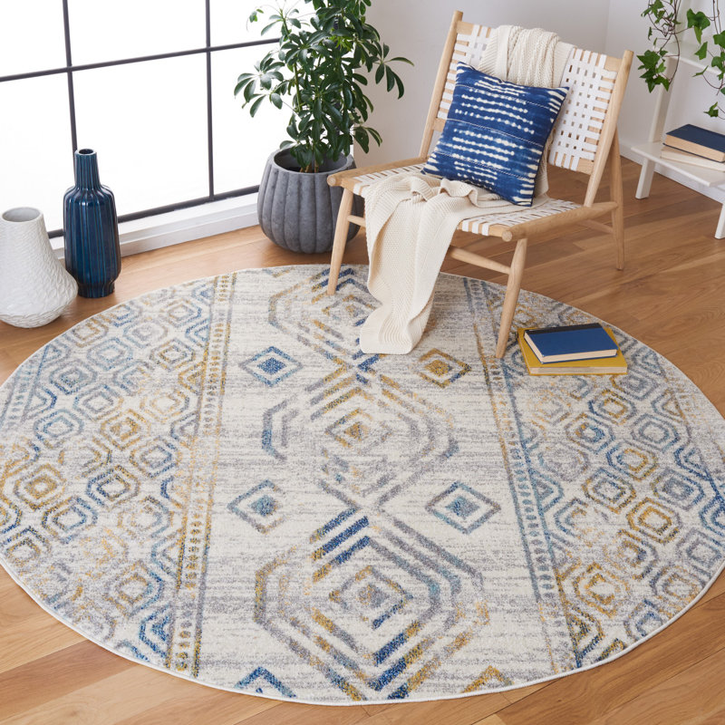 Tapis de performance du sud-ouest Tulum, Rond 6 pi 7 po