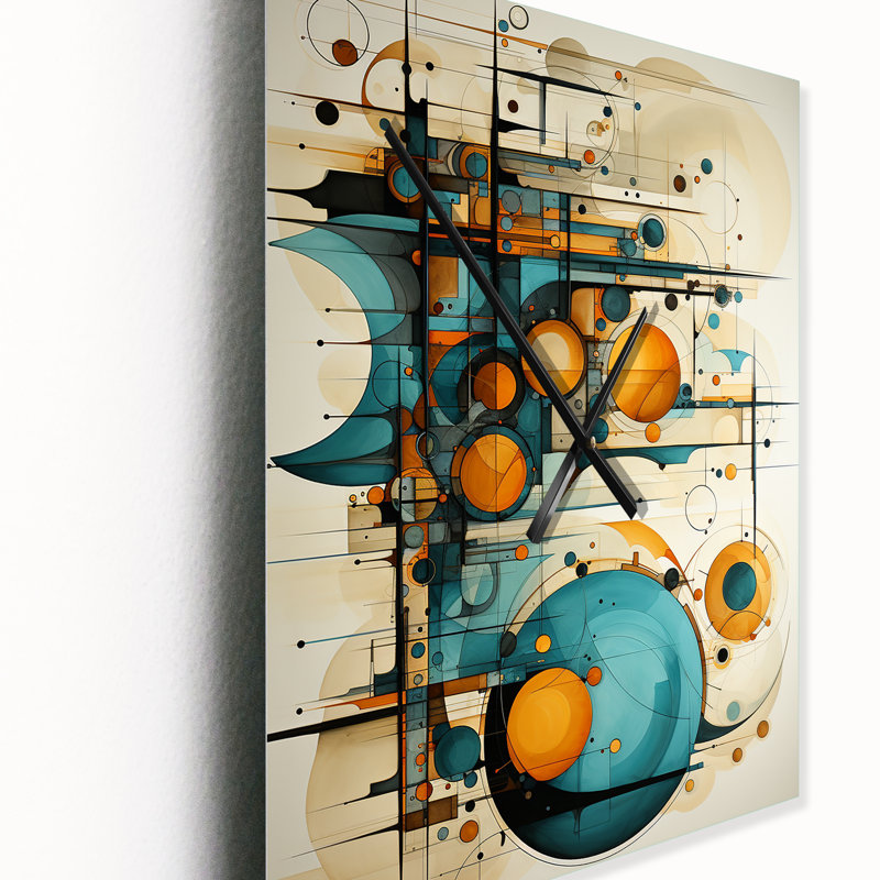 Horloge murale Teal, H 28 po x l 12 po x P 1 po