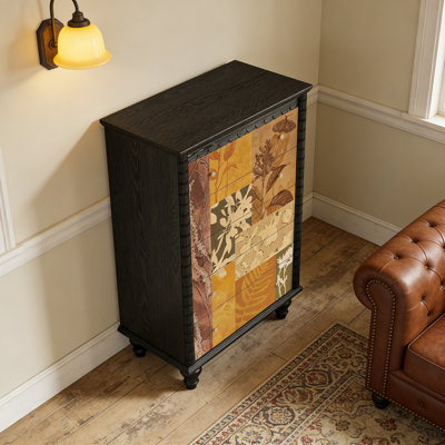 Commode d'entrée Mid-Century en bois massif