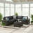 5-Person All-Weather Outdoor HDPE Rattan Sectional Sofa Set with Cushions and Wide Armrests-108607962