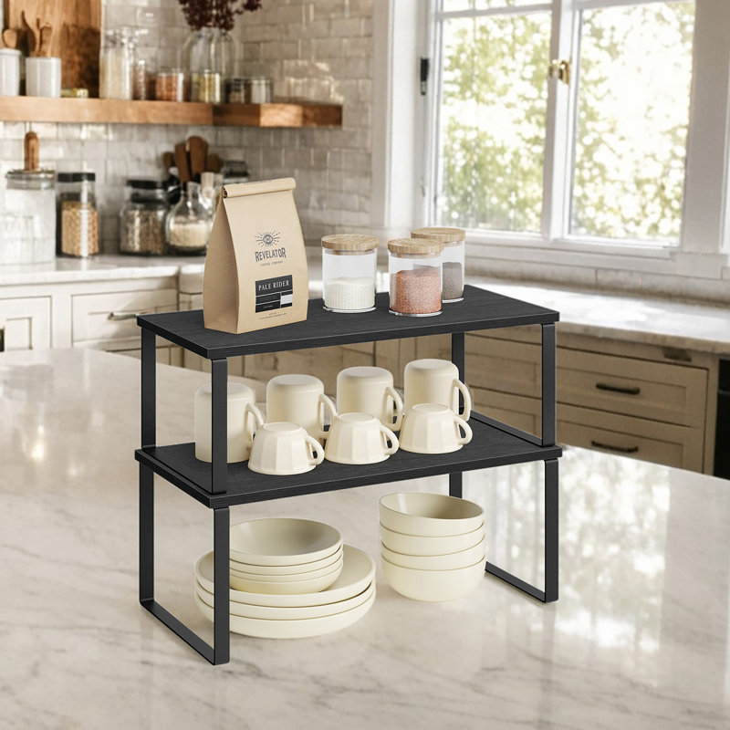 Ensemble de 2 organisateurs de tablettes extensibles, comptoir de cuisine et support à épices pour garde-manger et armoire
