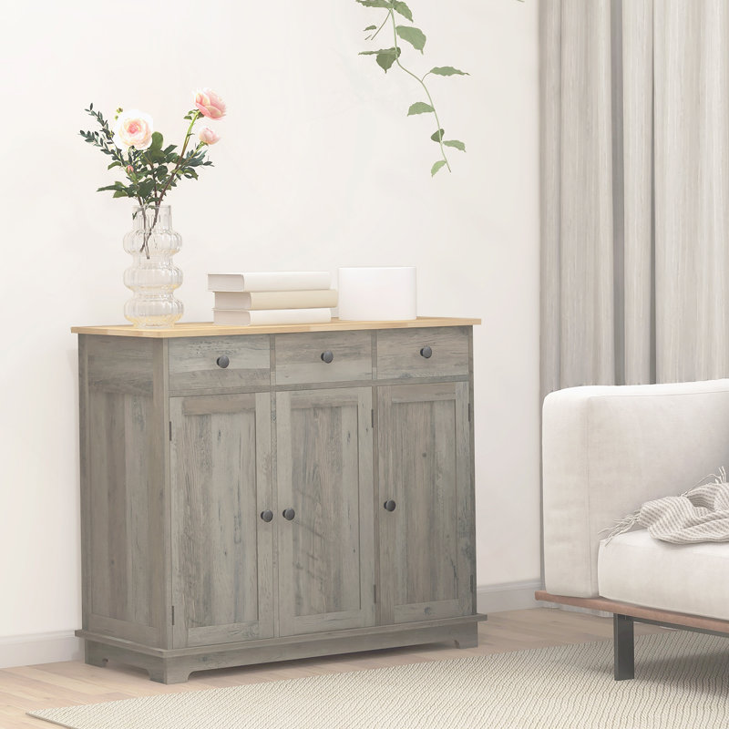 Armoire d'appoint avec tiroir, Brun