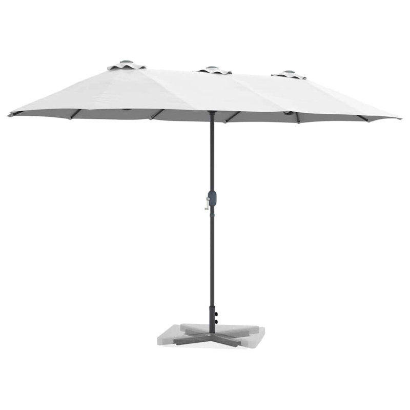 Garden Parasol Polyester and Aluminium Outdoor Shade UV Sun Protection, Sand