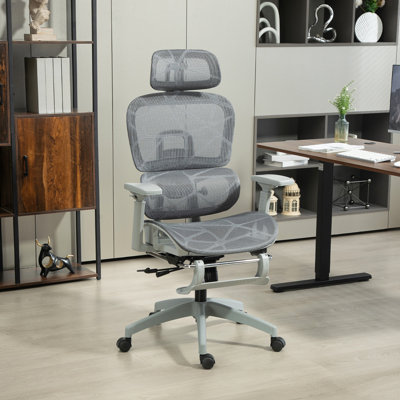 Chaise de bureau ergonomique en filet, chaise de bureau à haut dossier