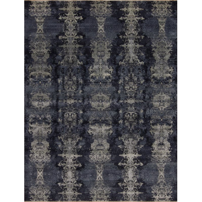 Pantheon Hand Knotted Wool Damask Area Rug