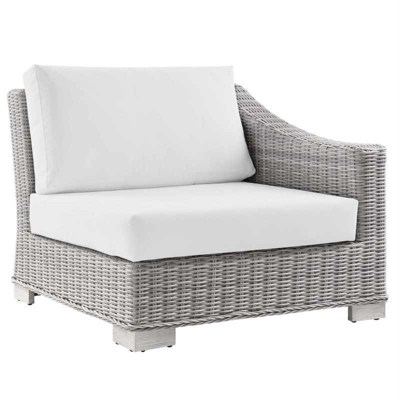 Fauteuil d'extérieur en rotin Conway, Sunbrella® blanc