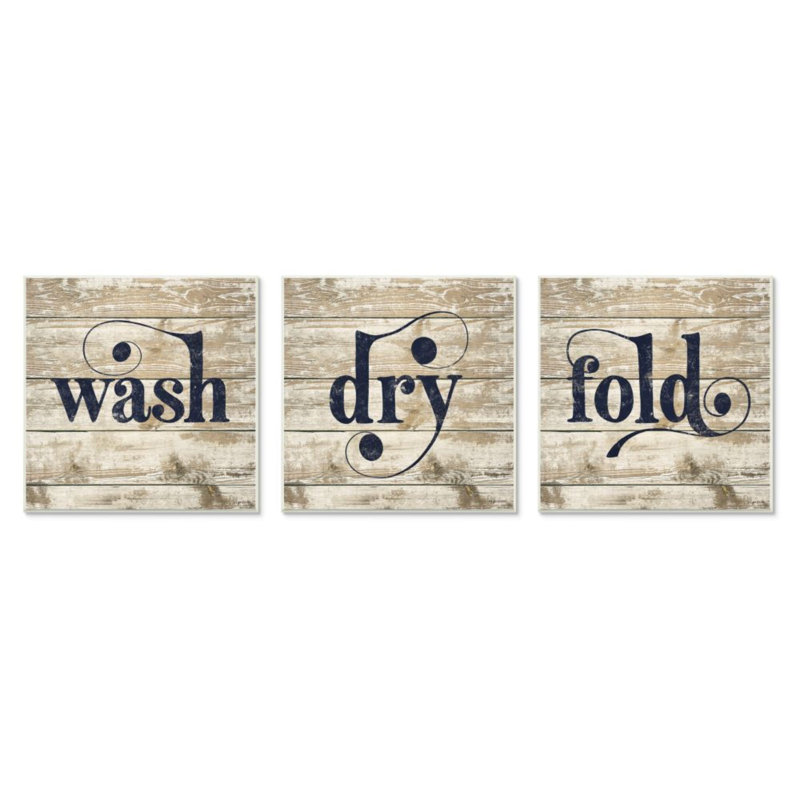 «Rustic Wash Dry Fold Text Distress Grain Design» par Kyra Brown - impression d'art textuel, Plaque murale