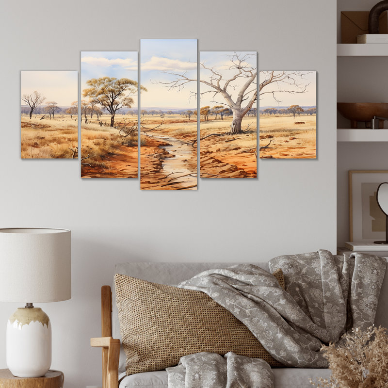  «Australian Outback Landscape I - Australie, art mural multi-panneaux