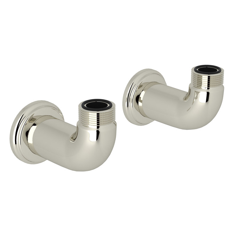 Wall Unions, Polished Nickel