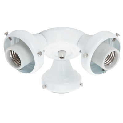 3-Light Branched Ceiling Fan Light Fitter