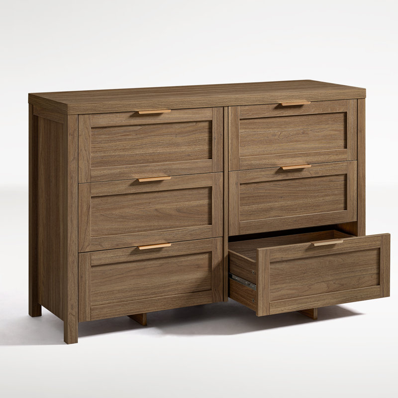 Allenside 47.24'' W 6 - Drawer Dresser, Special Walnut