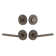 Viaggio Circolo Linen Texture Rosette Complete Entry Set with Brezza Lever