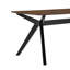 Table de salle à manger en bois, noyer et noir