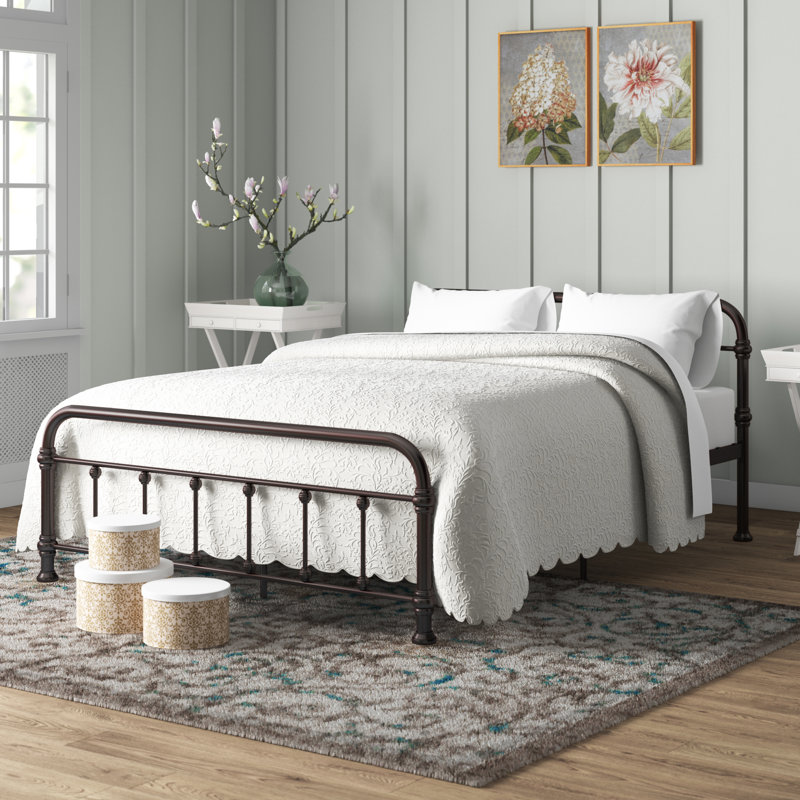 Barnette Metal Open-Frame Bed, Queen, Chocolate