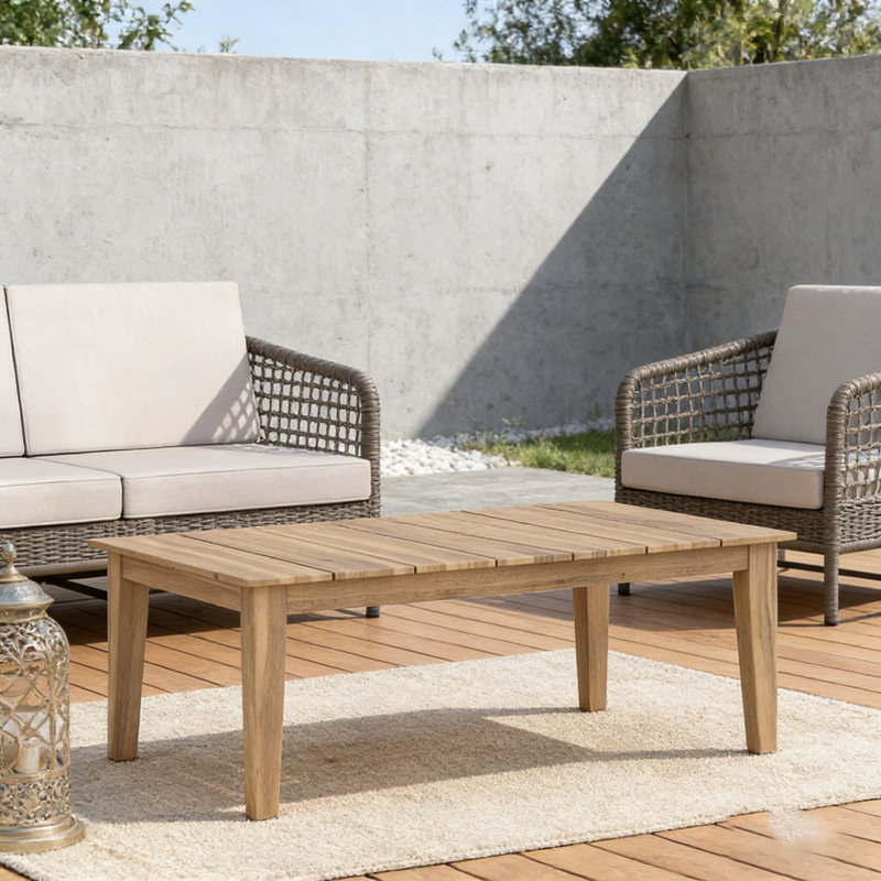 Table basse d'extérieur en bois