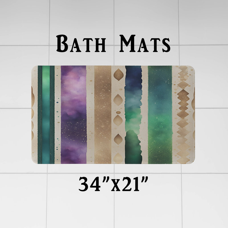 Rideau de douche abstrait Saphra, H 93 po x l 70 po