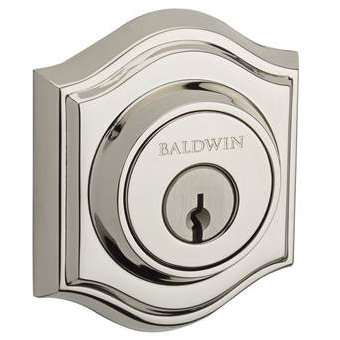 Traditional Arch Double Cylinder Deadbolt, Polished Nickel, Keyed Alike, Yes