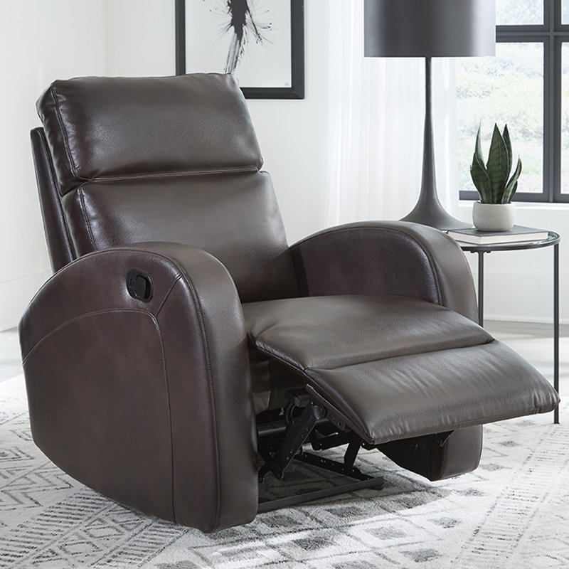Ensemble de deux fauteuils inclinables manuels Jarrell, Marron galet