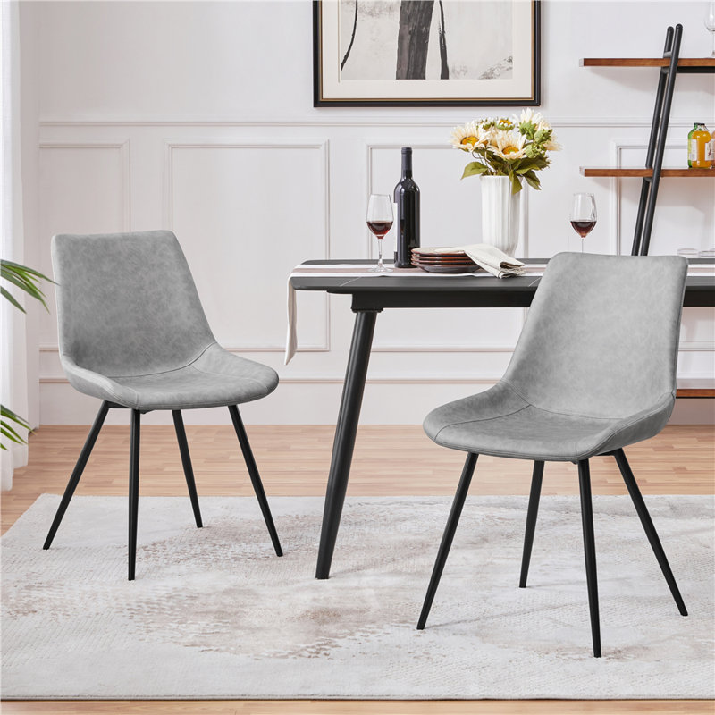 Chaise d'appoint Bakhyt, Gris/noir