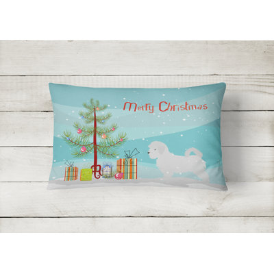 Maltese Tree Indoor/Outdoor Lumbar Pillow