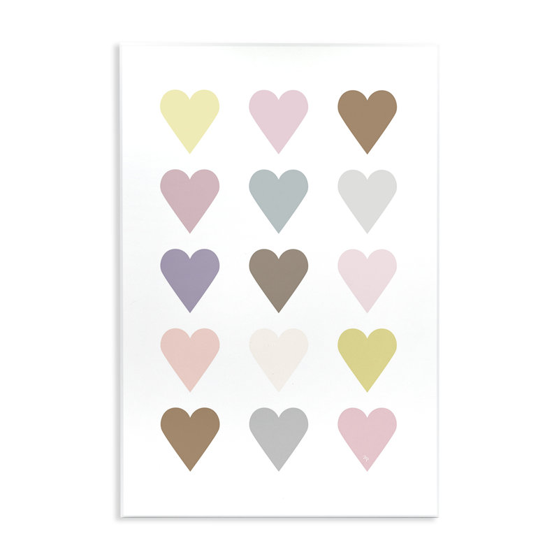 «Soft Pastel Hearts» par Martina Pavlova, H 19 po x l 13 po