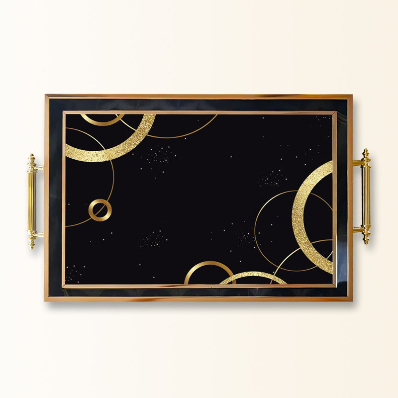 Elegant Glass Tray, 19.7 x 11.4 x 1.4 inches | 100% Durable Glass Construction | Easy to Clean with Damp Cloth | Ideal for Serving, Decorative Display, and Organizing | Stylish Addition to Home Décor