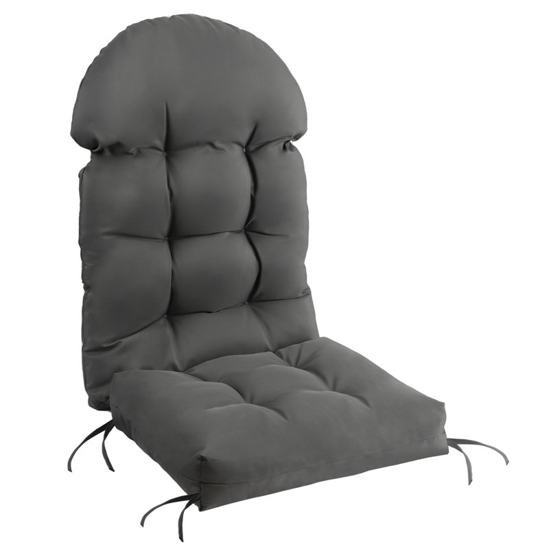 Outdoor Adirondack Chair Seat and Back Cushion, Gray