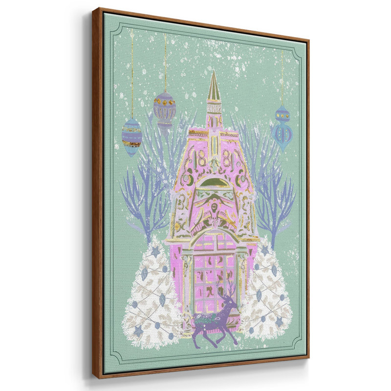 Les vacances d'hiver I, H 37 po x l 25 po x P 1,5 po, Cadre noyer