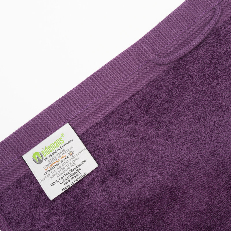 Kendra 100% Cotton Hand Towel Set, Plum, 4