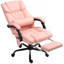 Fauteuil de bureau massant, fauteuil de bureau inclinable à haut dossier avec repose-pieds et télécommande