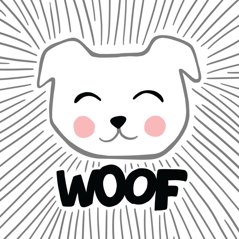 Juvie Woof - Wrapped Canvas Print, 91cm H x 91cm W x 3.8cm D