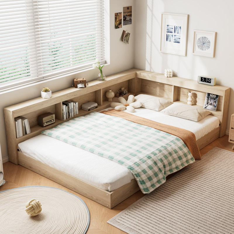 Oak MDF+Plywood Storage Bed, Double (4'6)