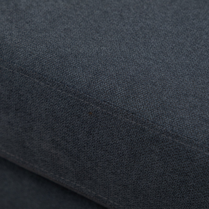 Chaise avec accoudoirs tuffetée, Velours gris