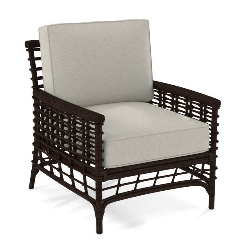 Bridgehampton Armchair, Java, White Performance Fabric; 0851-94