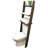 3-Tier Over-the-Toilet Freestanding Bathroom Storage Shelf — Birch Wood Ladder Organizer in Dark Walnut, Space-Saving Bathroom Storage Rack-1003146169