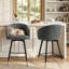 Tabouret de bar et de comptoir pivotant et rembourré de 66 cm (26 po) avec cadre en métal, supporte jusqu'à 159 kg (350 lb)-938769267