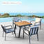 Nofi 4.0 Outdoor Dining Table With Teak Painting Tabletop, 2 - 4 Person Used
