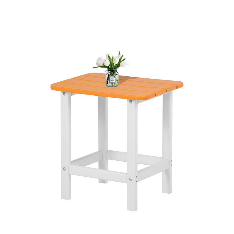 Erlich Outdoor Adirondack Side Table, Orange