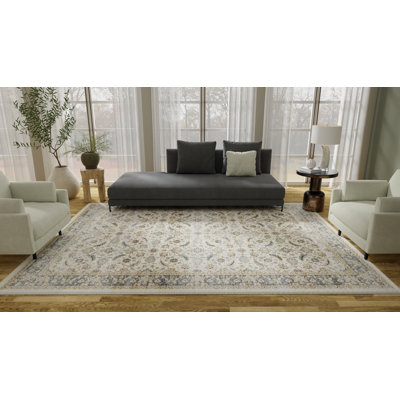 Tapis bleu délavé à la machine Whitley