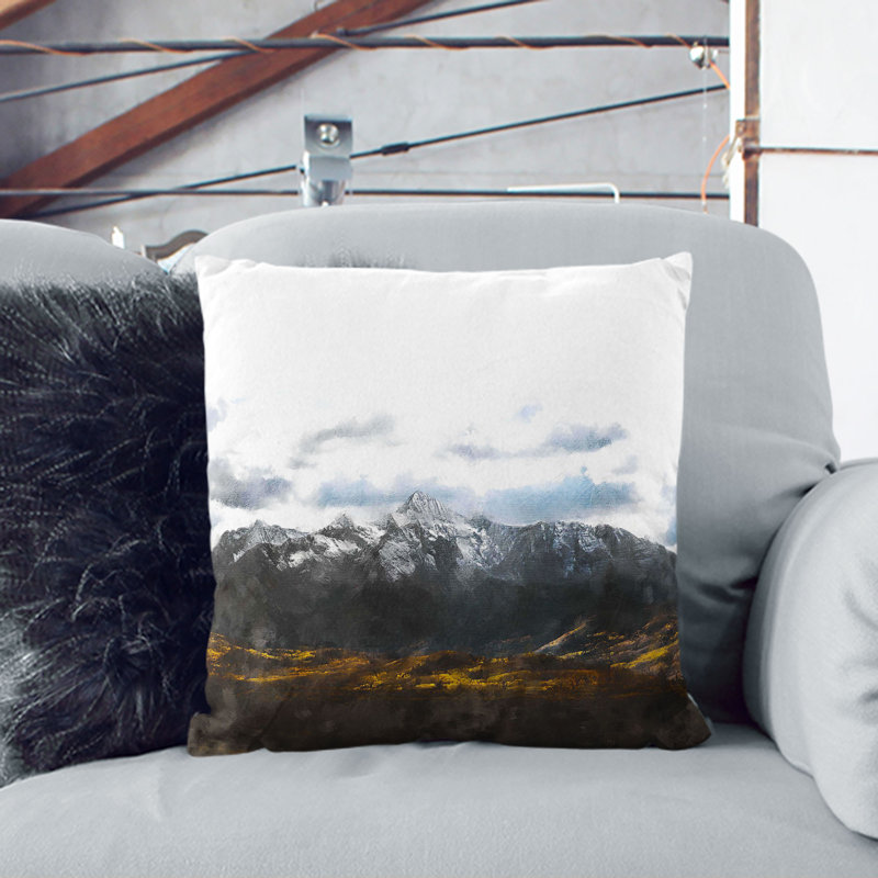 Square Throw Cushion, Stone, 40cm H x 40cm W x 15cm D